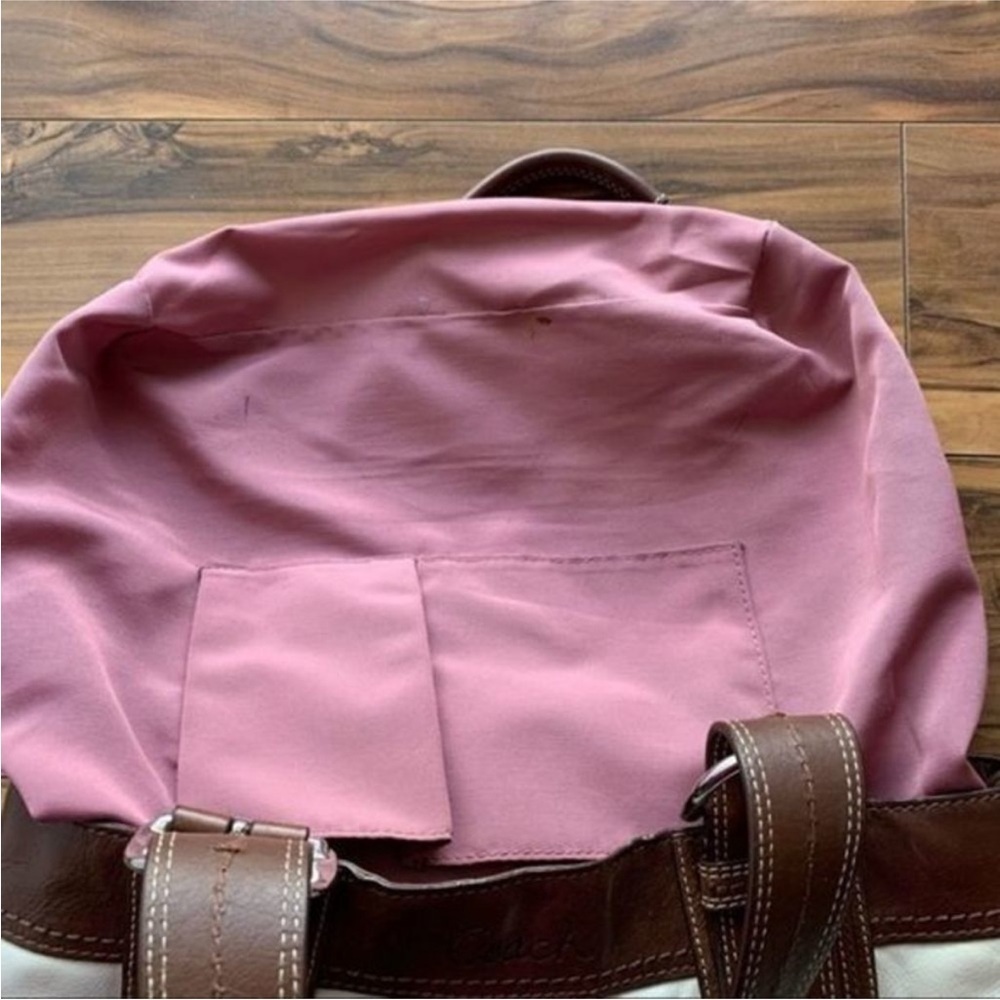 Coach Brown and Cream SoHo Leather Tote Bag - Picture 8 of 11